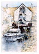 GREETING CARD: Priory Quay, Christchurch